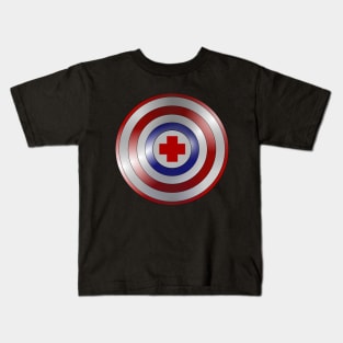 Proud Combat Medic Red Cross, Funny Medical Captain Design for Heroes without Capes Kids T-Shirt